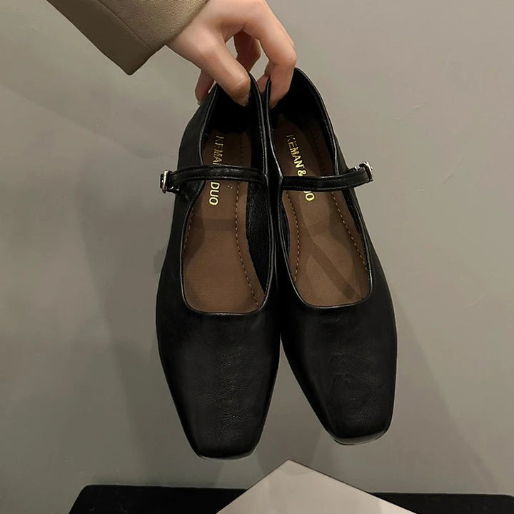 Mary Jane Retro Low Heel Shoes – Elegant, Comfortable, Square Toe by Luxe Ahmar – Available at LUXE AHMAR