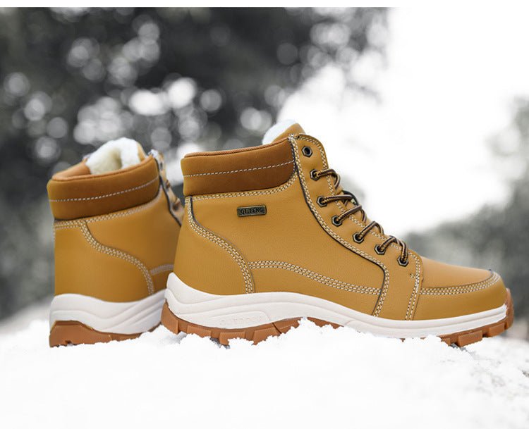 Men Boots Winter Snow Outdoor Ankle Boots For Men Super Warm Boots Leather Non - Slip Work Shoes by LUXE AHMAR – Available at LUXE AHMAR