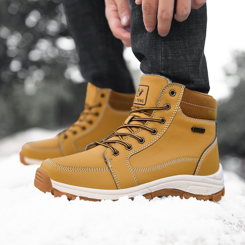 Men Boots Winter Snow Outdoor Ankle Boots For Men Super Warm Boots Leather Non - Slip Work Shoes by LUXE AHMAR – Available at LUXE AHMAR