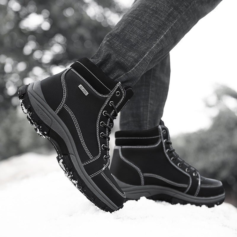 Men Boots Winter Snow Outdoor Ankle Boots For Men Super Warm Boots Leather Non - Slip Work Shoes by LUXE AHMAR – Available at LUXE AHMAR