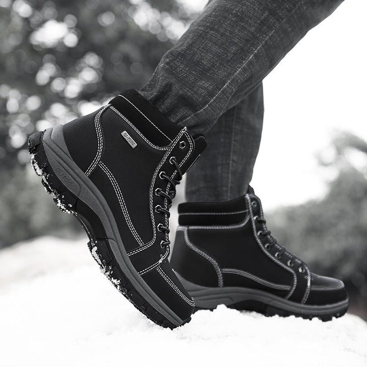 Men Boots Winter Snow Outdoor Ankle Boots For Men Super Warm Boots Leather Non - Slip Work Shoes by LUXE AHMAR – Available at LUXE AHMAR
