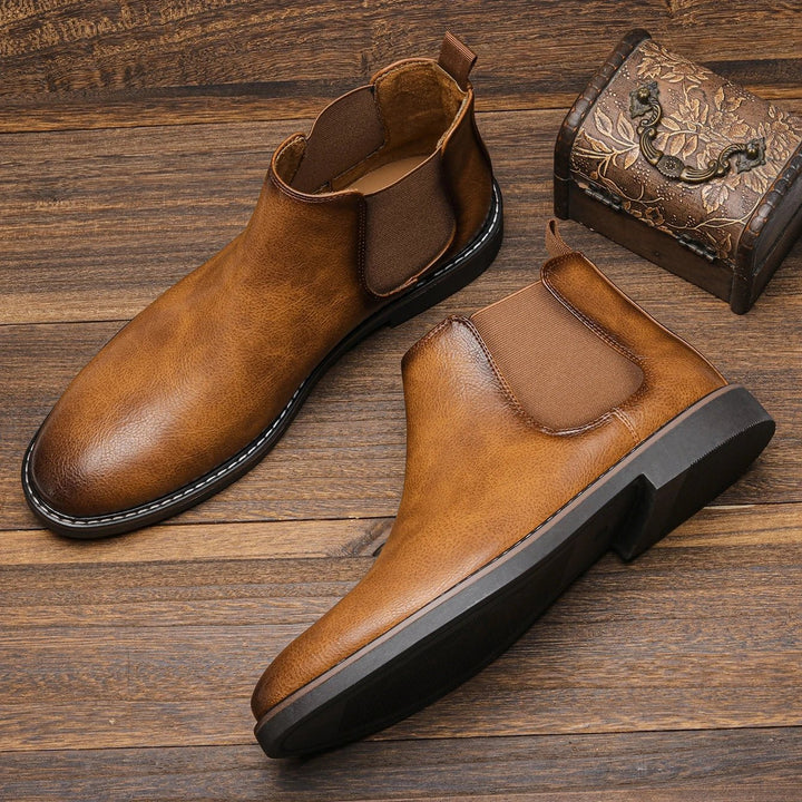 Men’s 2025 Brand Chelsea Boots – Comfortable Fashion Leather Boots, Sizes 40 - 46 by Luxe Ahmar – Available at LUXE AHMAR