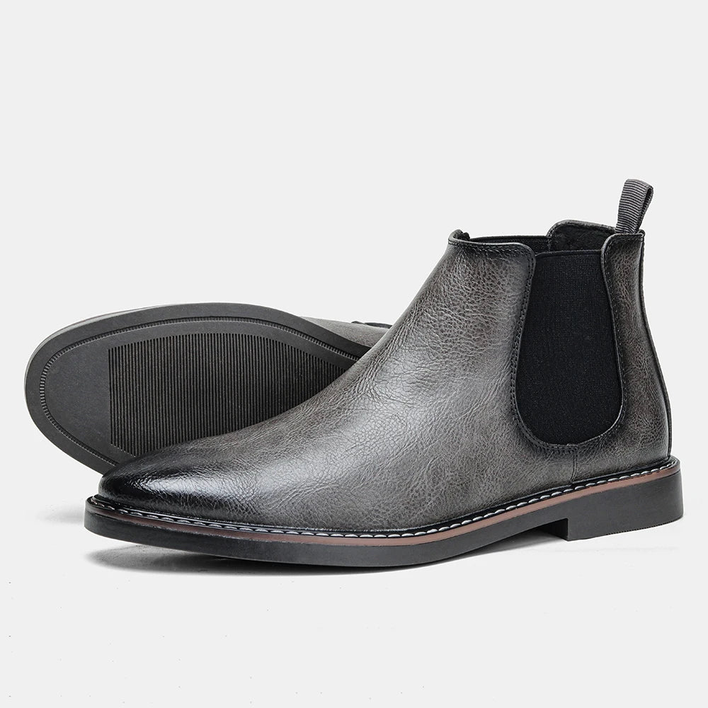 Men’s 2025 Brand Chelsea Boots – Comfortable Fashion Leather Boots, Sizes 40 - 46 by Luxe Ahmar – Available at LUXE AHMAR