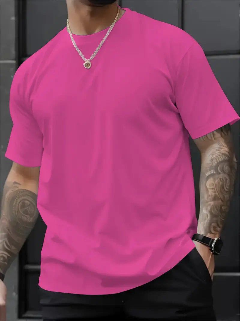 Men’s 3D Digital Print Round Neck T-Shirt – Loose Fit Summer Streetwear by LUXE AHMAR – Available at LUXE AHMAR