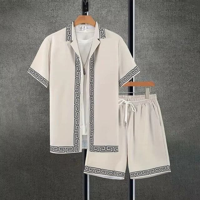 Men's 3D Printed Hawaiian Shirt & Shorts Set – Summer Streetwear by LUXE AHMAR – Available at LUXE AHMAR