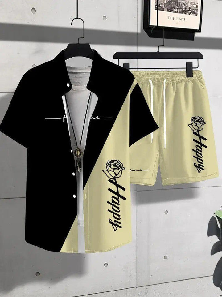 Men's Animal Print Short Sleeve Shirt & Shorts Set – Trendy Sportswear by LUXE AHMAR – Available at LUXE AHMAR