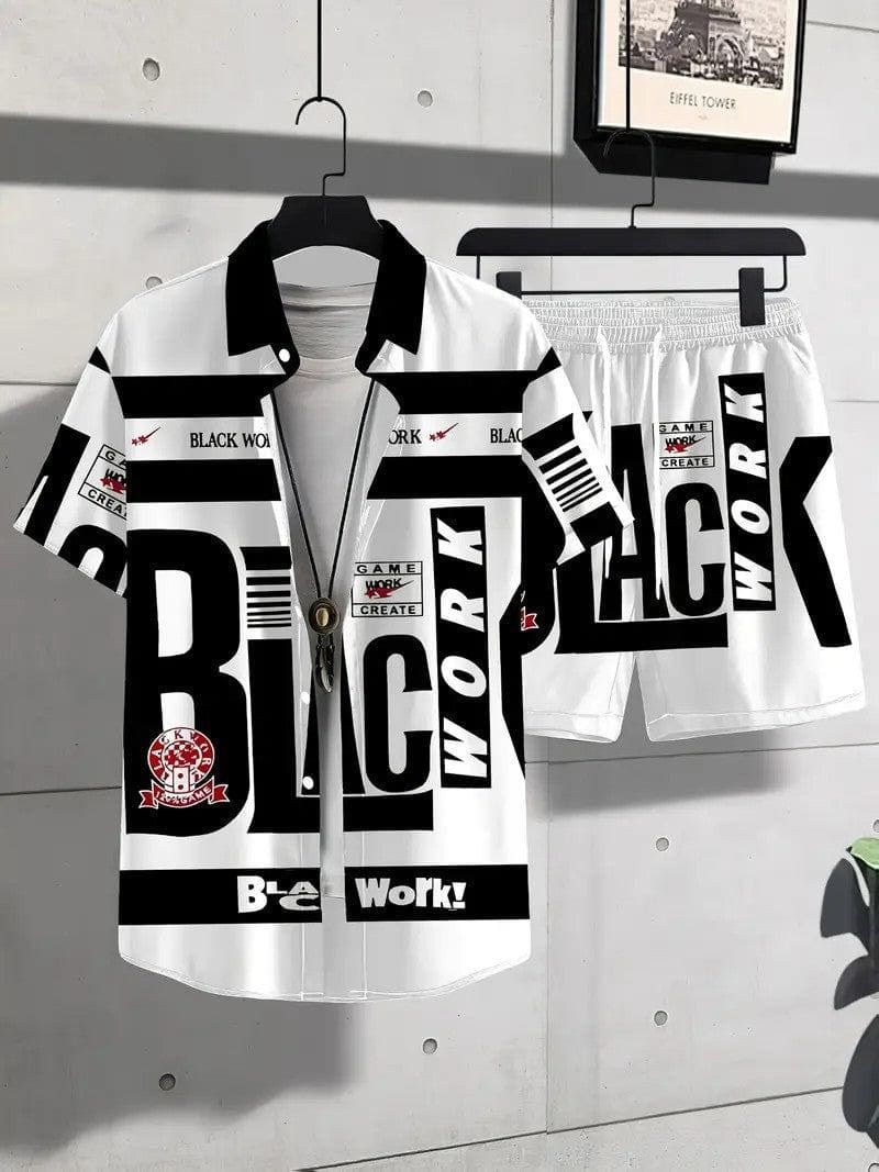 Men's Animal Print Short Sleeve Shirt & Shorts Set – Trendy Sportswear by LUXE AHMAR – Available at LUXE AHMAR