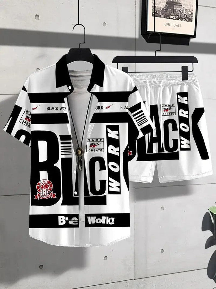 Men's Animal Print Short Sleeve Shirt & Shorts Set – Trendy Sportswear by LUXE AHMAR – Available at LUXE AHMAR