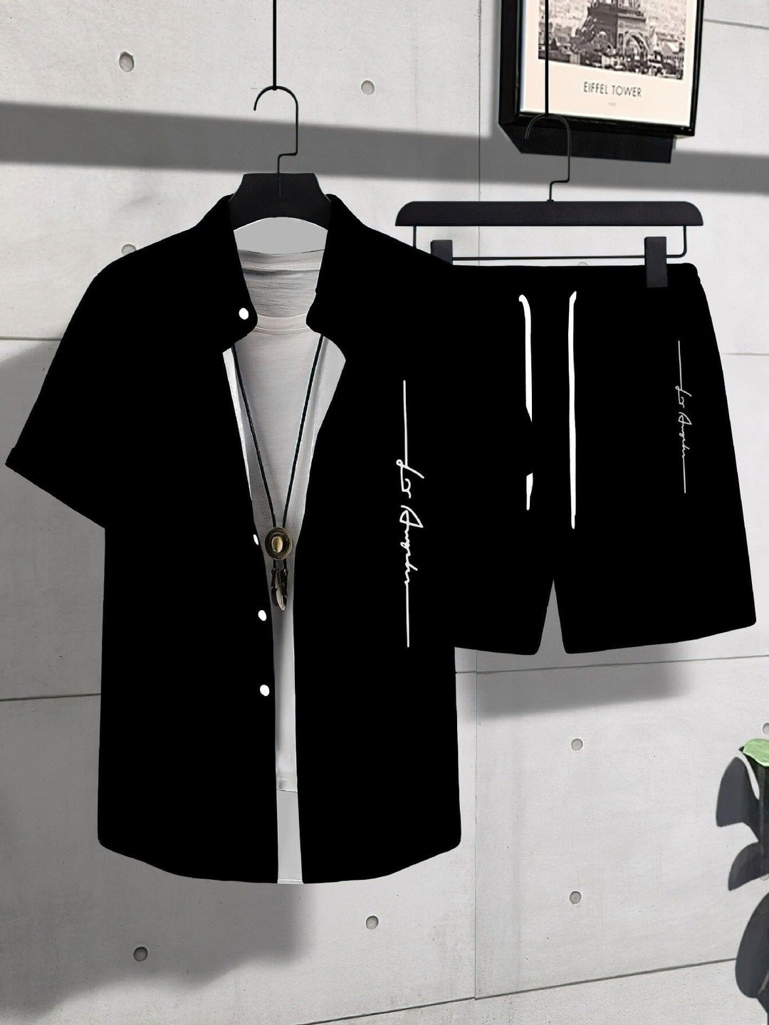 Men's Animal Print Short Sleeve Shirt & Shorts Set – Trendy Sportswear by LUXE AHMAR – Available at LUXE AHMAR