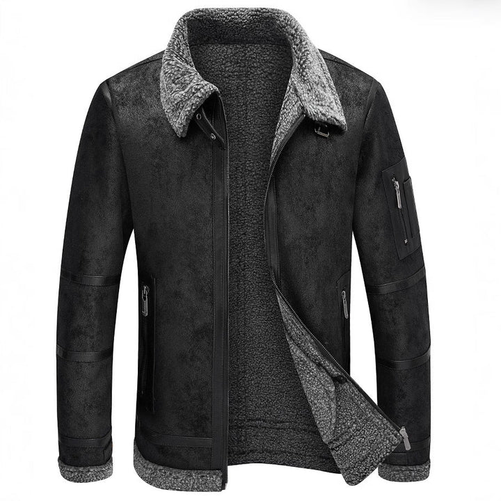 Men's Autumn And Winter Fleece - lined Thickened Fur Jacket by LUXE AHMAR – Available at LUXE AHMAR
