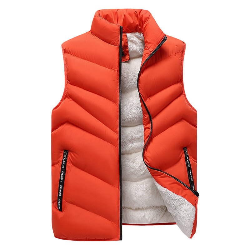 Men's Autumn And Winter Warm Outdoor Lamb Wool Vest by LUXE AHMAR – Available at LUXE AHMAR