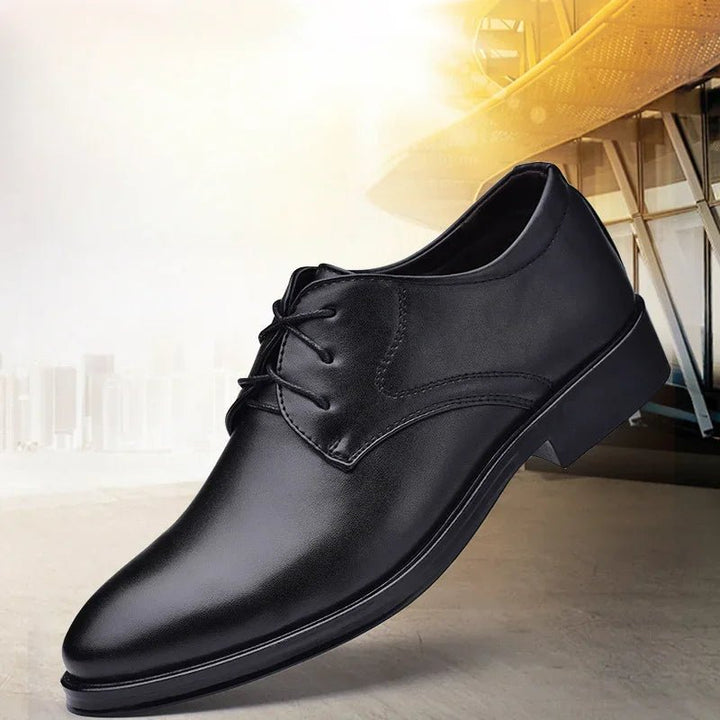 Men's Black Leather Oxfords – Formal Wedding, Party & Business Shoes for Men by Luxe Ahmar – Available at LUXE AHMAR