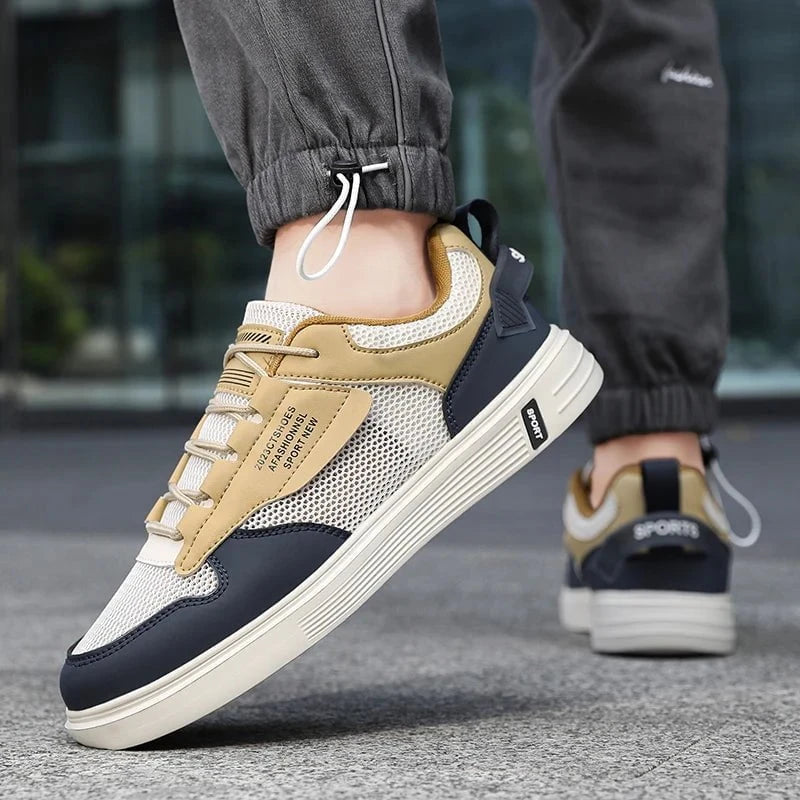 Men's Breathable Mesh Skateboard Sneakers – Lightweight Platform Casual Sports Shoes (Up to Size 47) for Summer by Luxe Ahmar – Available at LUXE AHMAR