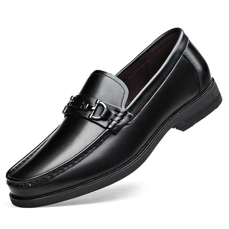 Men’s Business Breathable Leather Shoes – Low Top Cow Split Leather, Non - Slip Rubber Sole, Comfortable & Durable by LUXE AHMAR – Available at LUXE AHMAR