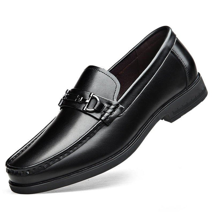 Men’s Business Breathable Leather Shoes – Low Top Cow Split Leather, Non - Slip Rubber Sole, Comfortable & Durable by LUXE AHMAR – Available at LUXE AHMAR