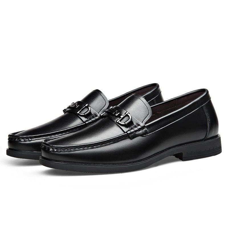 Men’s Business Breathable Leather Shoes – Low Top Cow Split Leather, Non - Slip Rubber Sole, Comfortable & Durable by LUXE AHMAR – Available at LUXE AHMAR