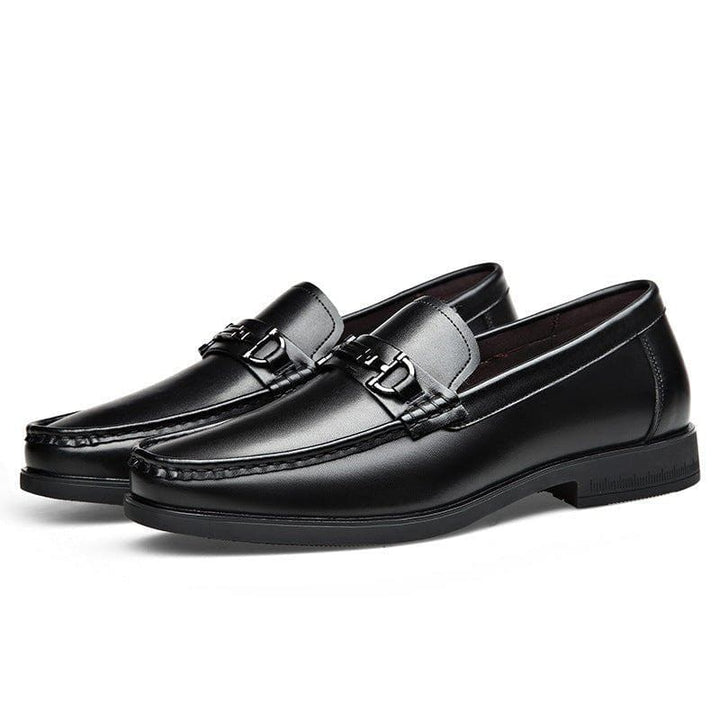 Men’s Business Breathable Leather Shoes – Low Top Cow Split Leather, Non - Slip Rubber Sole, Comfortable & Durable by LUXE AHMAR – Available at LUXE AHMAR