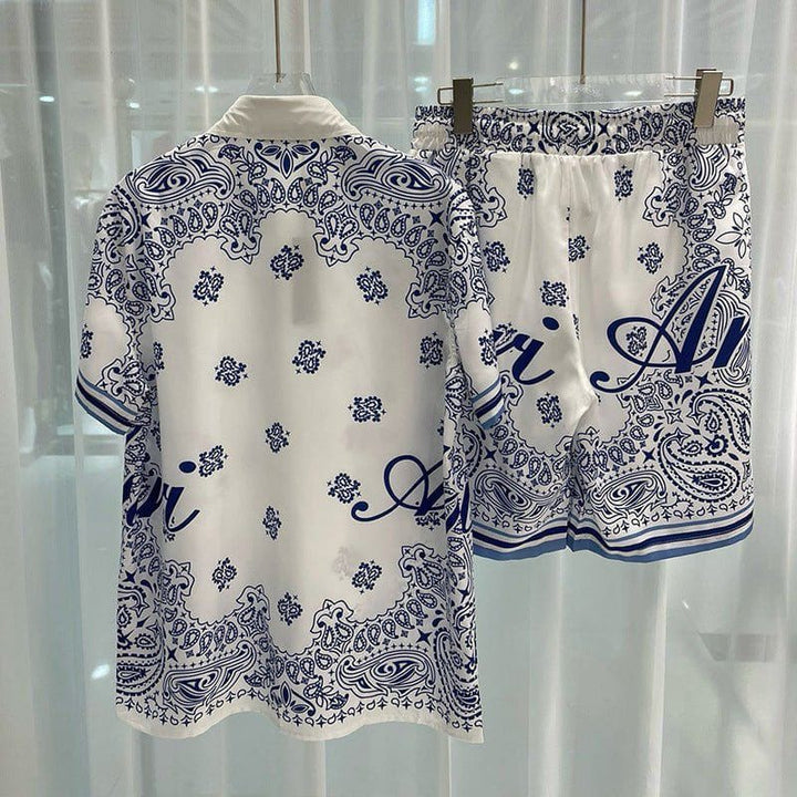 Men's Casual Beach Shirt & Shorts Set – Lightweight Summer Streetwear by LUXE AHMAR – Available at LUXE AHMAR