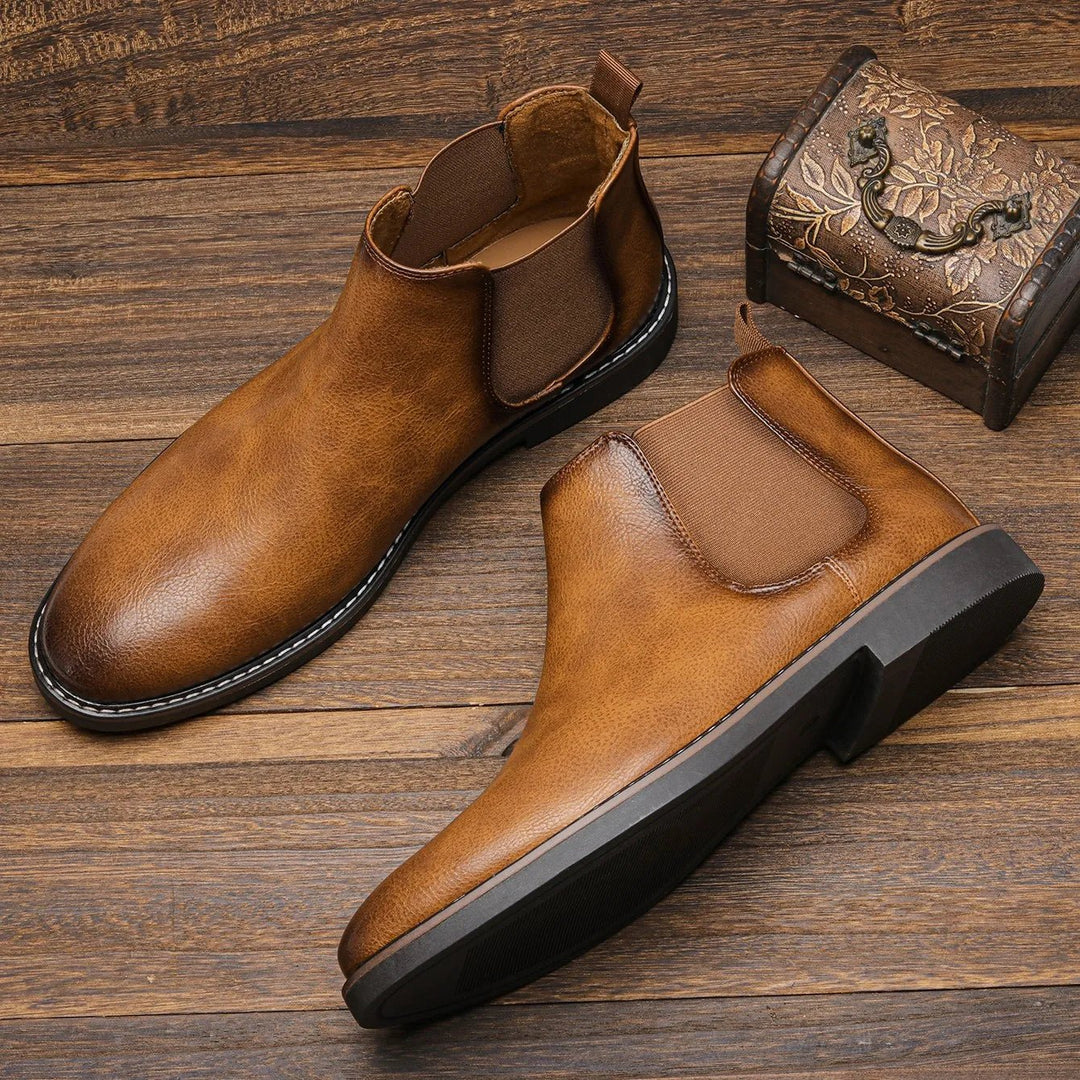 Men’s Chelsea Boots – Retro Fashion Brand, Comfortable Leather Boots, Sizes 40 - 46 by Luxe Ahmar – Available at LUXE AHMAR