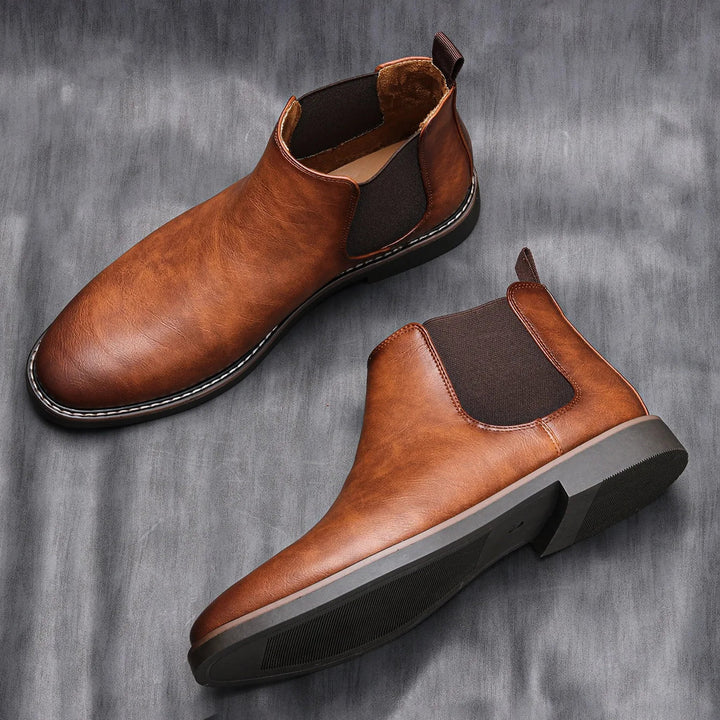 Men’s Chelsea Boots – Retro Fashion Brand, Comfortable Leather Boots, Sizes 40 - 46 by Luxe Ahmar – Available at LUXE AHMAR