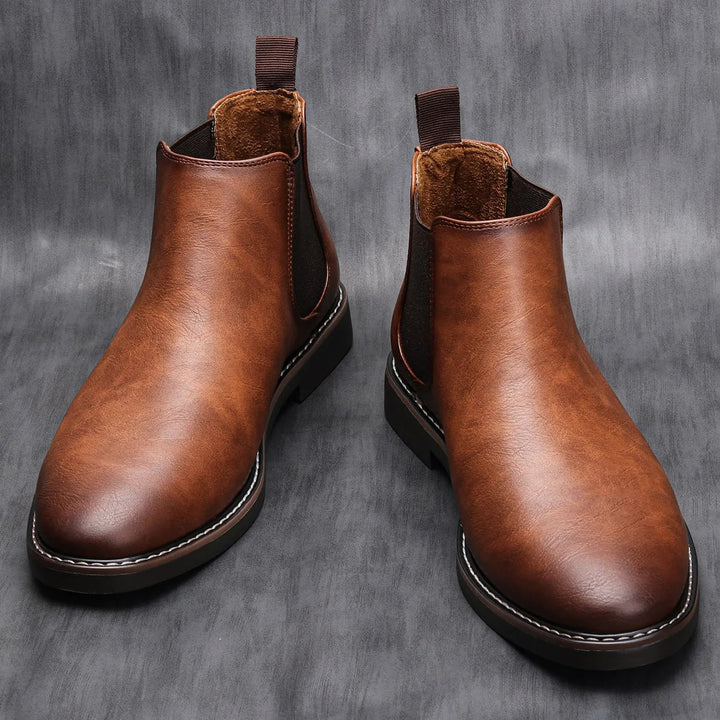Men’s Chelsea Boots – Retro Fashion Brand, Comfortable Leather Boots, Sizes 40 - 46 by Luxe Ahmar – Available at LUXE AHMAR
