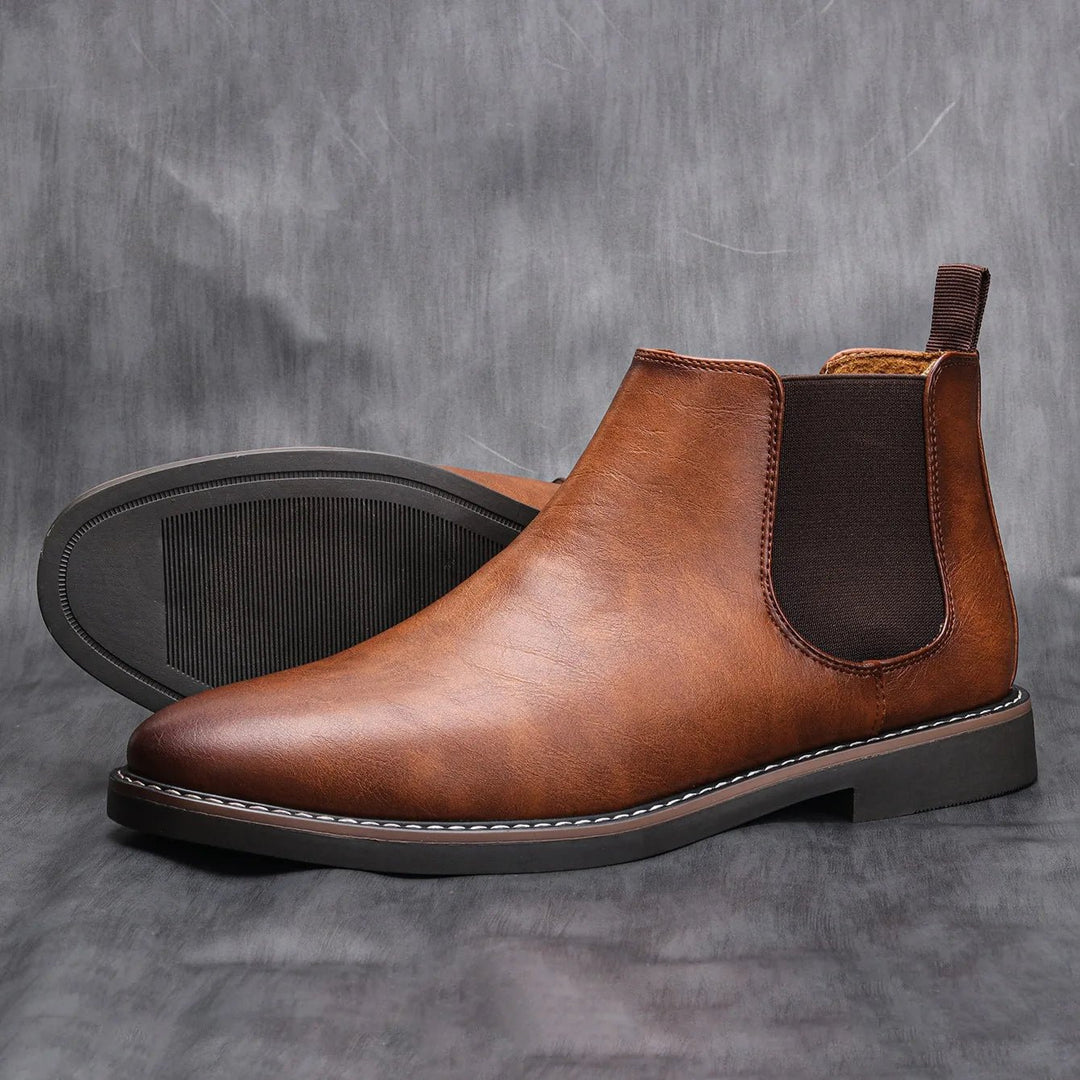 Men’s Chelsea Boots – Retro Fashion Brand, Comfortable Leather Boots, Sizes 40 - 46 by Luxe Ahmar – Available at LUXE AHMAR