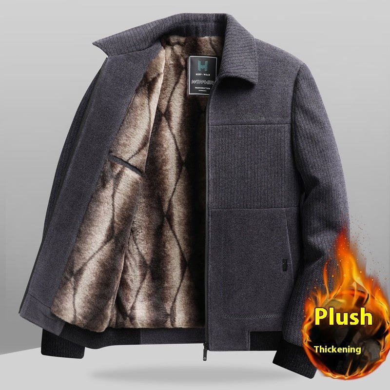 Men's Clothing Velvet Padded Thickened Coat by LUXE AHMAR – Available at LUXE AHMAR