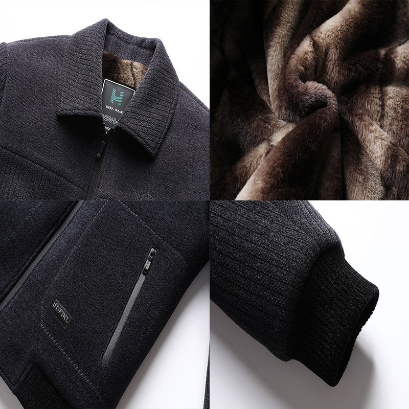Men's Clothing Velvet Padded Thickened Coat by LUXE AHMAR – Available at LUXE AHMAR