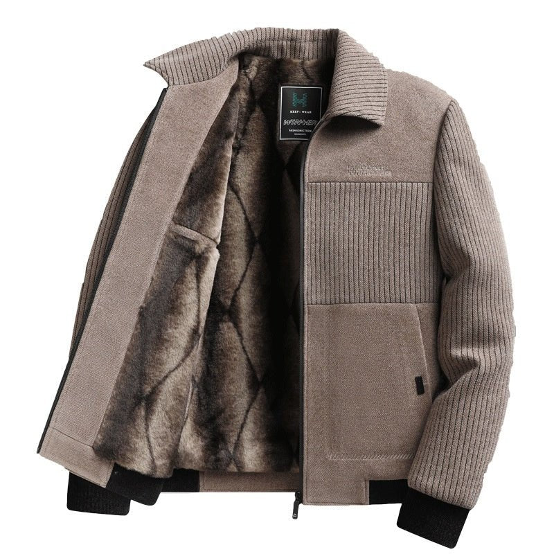 Men's Clothing Velvet Padded Thickened Coat by LUXE AHMAR – Available at LUXE AHMAR
