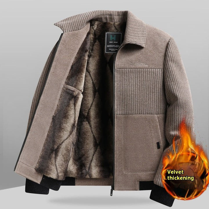 Men's Clothing Velvet Padded Thickened Coat by LUXE AHMAR – Available at LUXE AHMAR