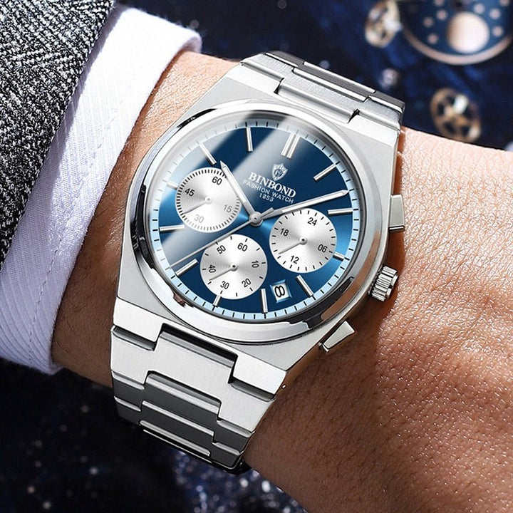 Men's Fashion Elegant Three Eyes And Six Needles Chronograph Watch by LUXE AHMAR – Available at LUXE AHMAR