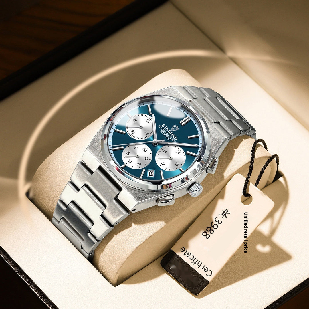 Men's Fashion Elegant Three Eyes And Six Needles Chronograph Watch by LUXE AHMAR – Available at LUXE AHMAR