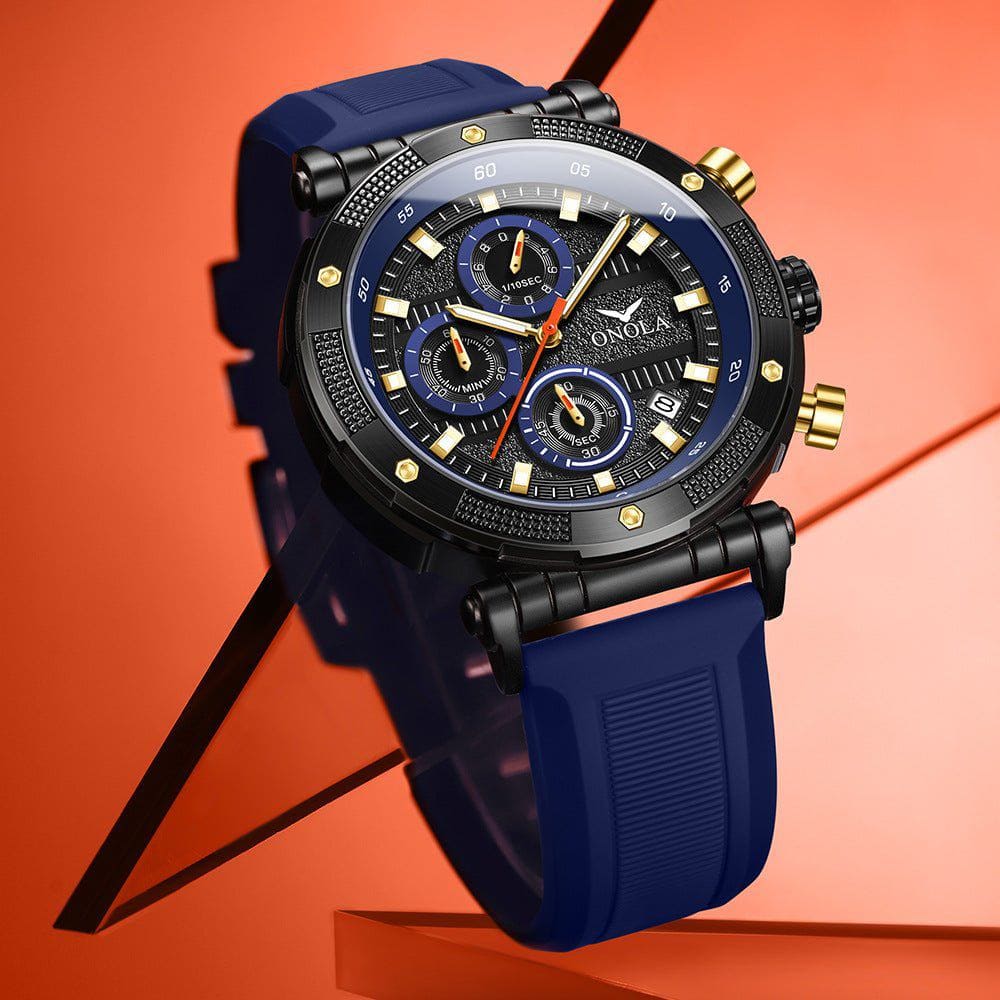 Men’s Fashion Multifunction Quartz Watch – Waterproof with Leather - Style Strap by LUXE AHMAR – Available at LUXE AHMAR