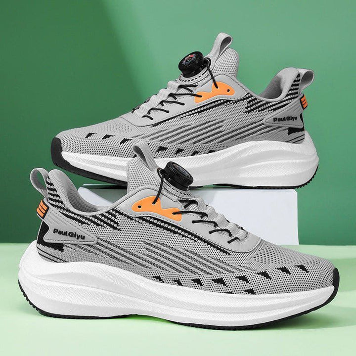 Men's Fly - Knit Mesh Running Shoes – Rotating Buckle Lightweight Sports Sneakers with Popcorn TPU Sole by LUXE AHMAR – Available at LUXE AHMAR