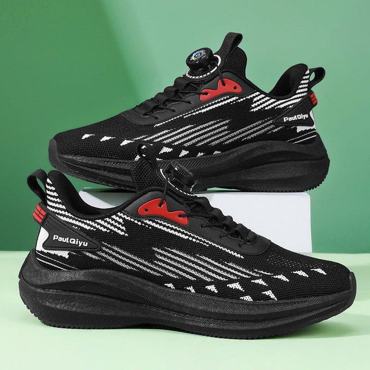 Men's Fly - Knit Mesh Running Shoes – Rotating Buckle Lightweight Sports Sneakers with Popcorn TPU Sole by LUXE AHMAR – Available at LUXE AHMAR