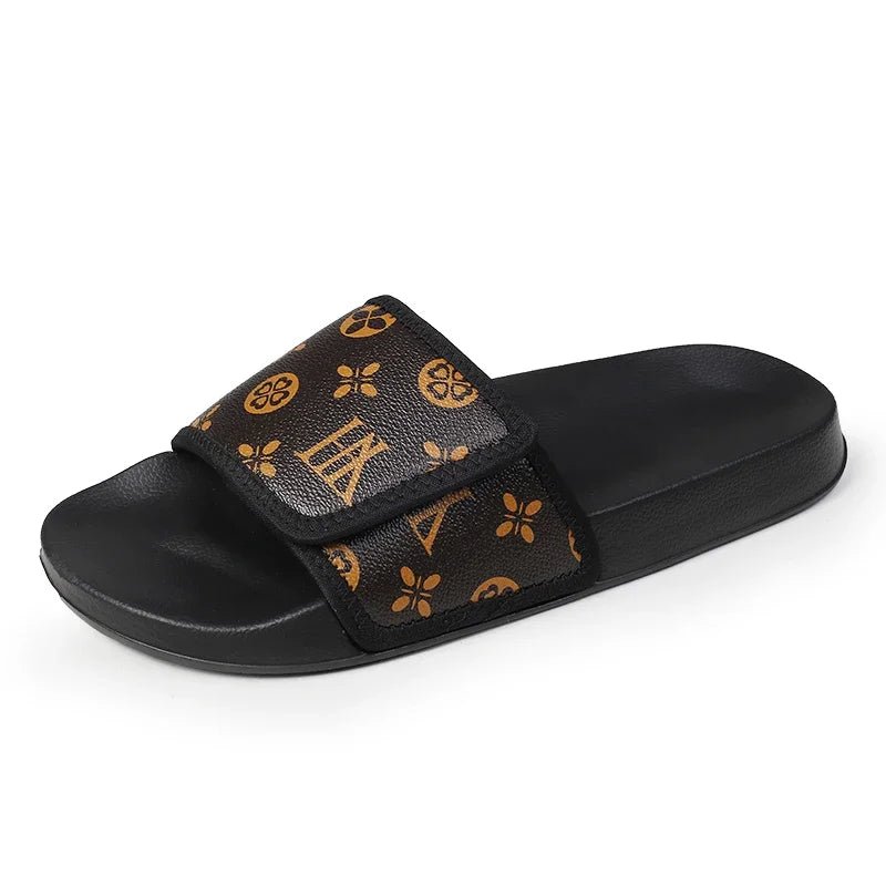 Men's Genuine Leather Sandals – Comfortable Summer Flip Flops & House Slippers for Men by Luxe Ahmar – Available at LUXE AHMAR