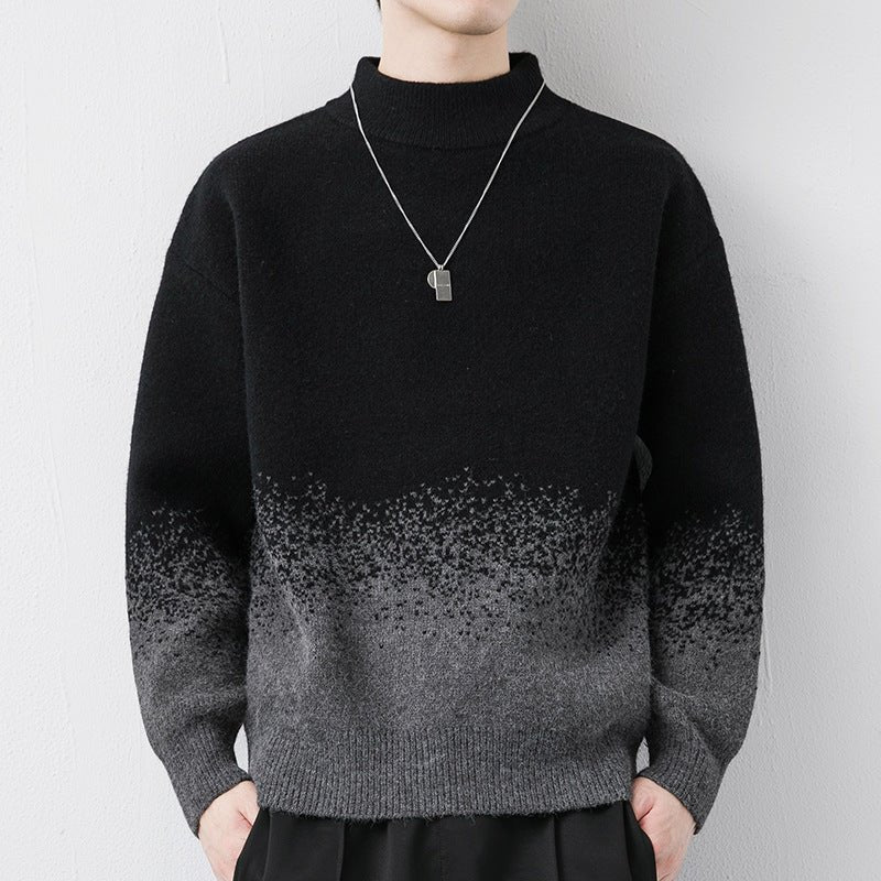 Men's Gradient Color Woolen Sweater by LUXE AHMAR – Available at LUXE AHMAR