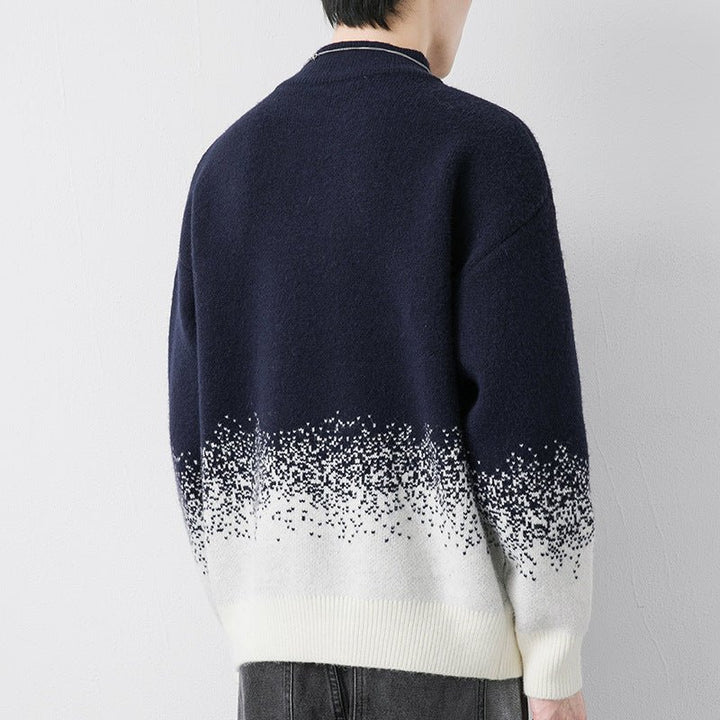 Men's Gradient Color Woolen Sweater by LUXE AHMAR – Available at LUXE AHMAR