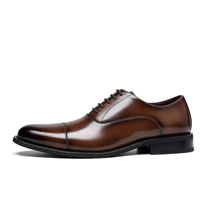 Men’s Height - Increasing Leather Dress Shoes – British Style Cowhide Formal Shoes with 6cm Lift by LUXE AHMAR – Available at LUXE AHMAR