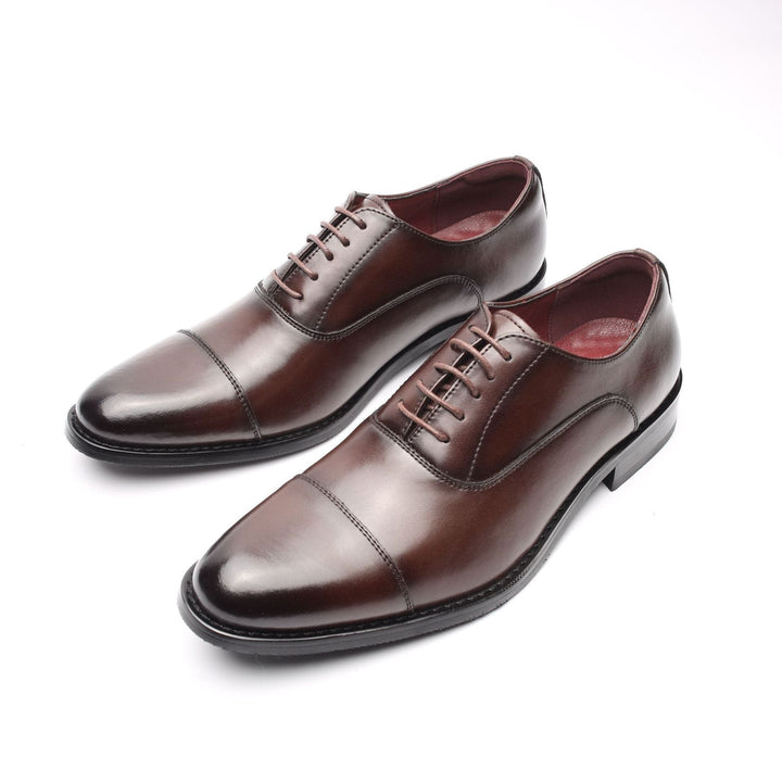 Men’s Height - Increasing Leather Dress Shoes – British Style Cowhide Formal Shoes with 6cm Lift by LUXE AHMAR – Available at LUXE AHMAR