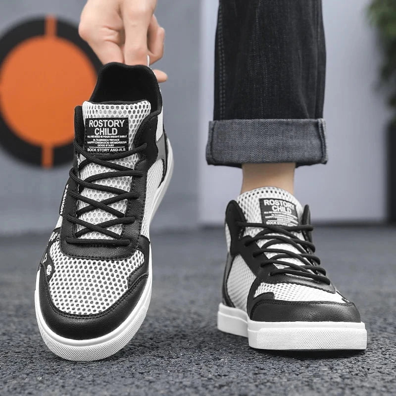 Men's High - Top Breathable Mesh Sneakers – Summer Lightweight Anti - Slip Tennis & Skate Shoes in Large Sizes up to 47 by Luxe Ahmar – Available at LUXE AHMAR