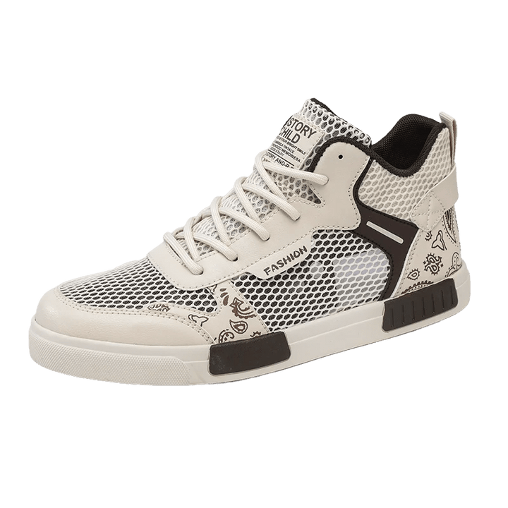 Men's High - Top Breathable Mesh Sneakers – Summer Lightweight Anti - Slip Tennis & Skate Shoes in Large Sizes up to 47 by Luxe Ahmar – Available at LUXE AHMAR