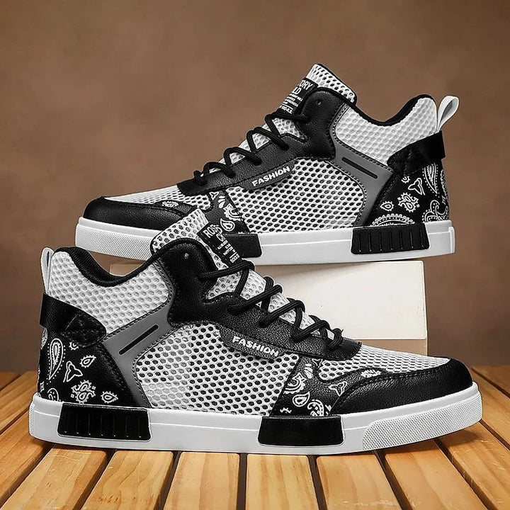 Men's High - Top Breathable Mesh Sneakers – Summer Lightweight Anti - Slip Tennis & Skate Shoes in Large Sizes up to 47 by Luxe Ahmar – Available at LUXE AHMAR
