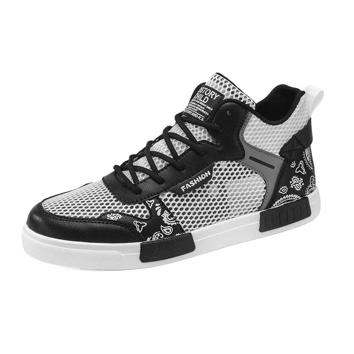 Men's High - Top Breathable Mesh Sneakers – Summer Lightweight Anti - Slip Tennis & Skate Shoes in Large Sizes up to 47 by Luxe Ahmar – Available at LUXE AHMAR