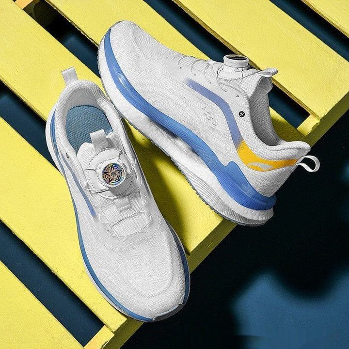 Men’s High - Top Popcorn Running Sneakers – Breathable Mesh Sport Shoes with Buckle Closure by LUXE AHMAR – Available at LUXE AHMAR