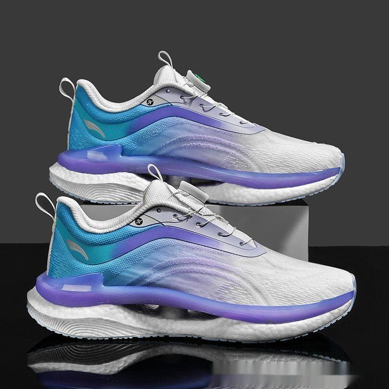 Men’s High - Top Popcorn Running Sneakers – Breathable Mesh Sport Shoes with Buckle Closure by LUXE AHMAR – Available at LUXE AHMAR