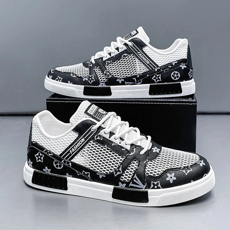 Men's Large Size Breathable Mesh Skateboard Shoes – Lightweight Hollow Running Sneakers for Summer 2025 by Luxe Ahmar – Available at LUXE AHMAR