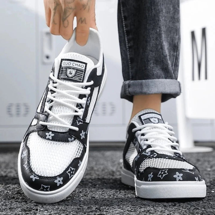 Men's Large Size Breathable Mesh Skateboard Shoes – Lightweight Hollow Running Sneakers for Summer 2025 by Luxe Ahmar – Available at LUXE AHMAR