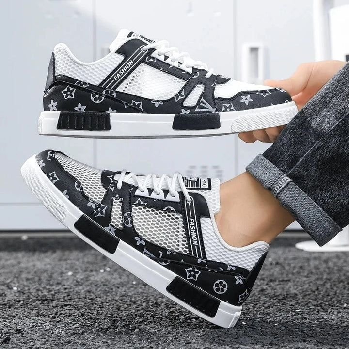 Men's Large Size Breathable Mesh Skateboard Shoes – Lightweight Hollow Running Sneakers for Summer 2025 by Luxe Ahmar – Available at LUXE AHMAR