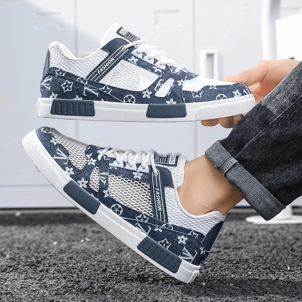 Men's Large Size Breathable Mesh Skateboard Shoes – Lightweight Hollow Running Sneakers for Summer 2025 by Luxe Ahmar – Available at LUXE AHMAR
